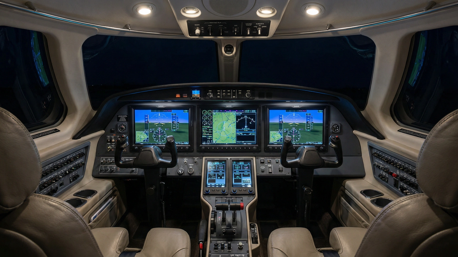 Citation CJ4 Gen2 cockpit with Garmin G3000 avionics display